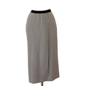 Vintage Max Studio Knitwear Wrap houndstooth Plaid skirt